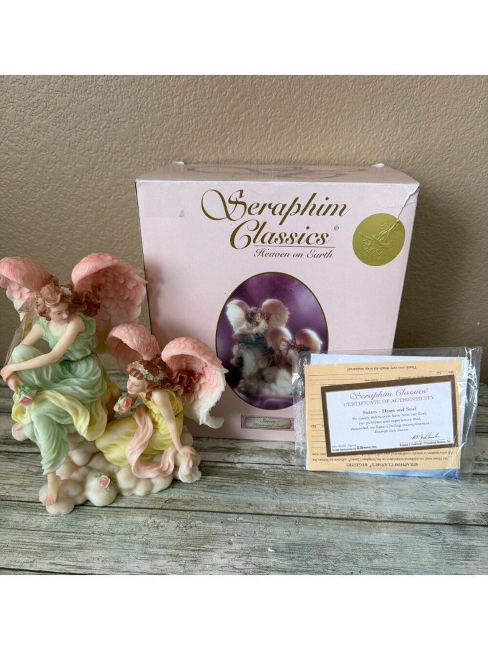 Seraphim Classics 1998 Sisters Heart and Soul Angel Figurine NEW in Box w/COA
